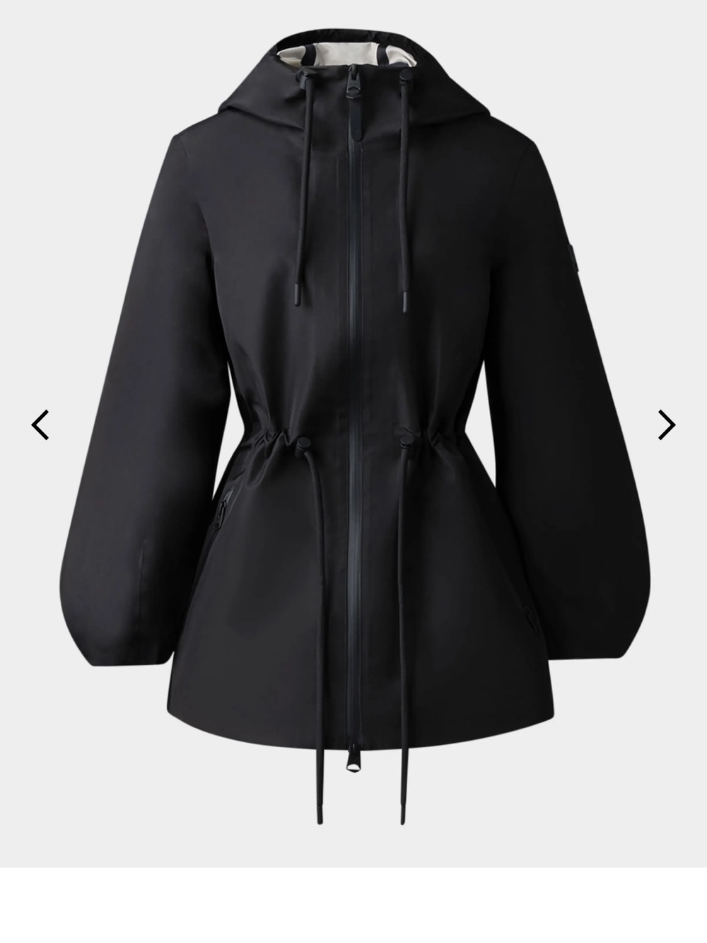 Mackage Kalea Trench Jacket Black M NWT